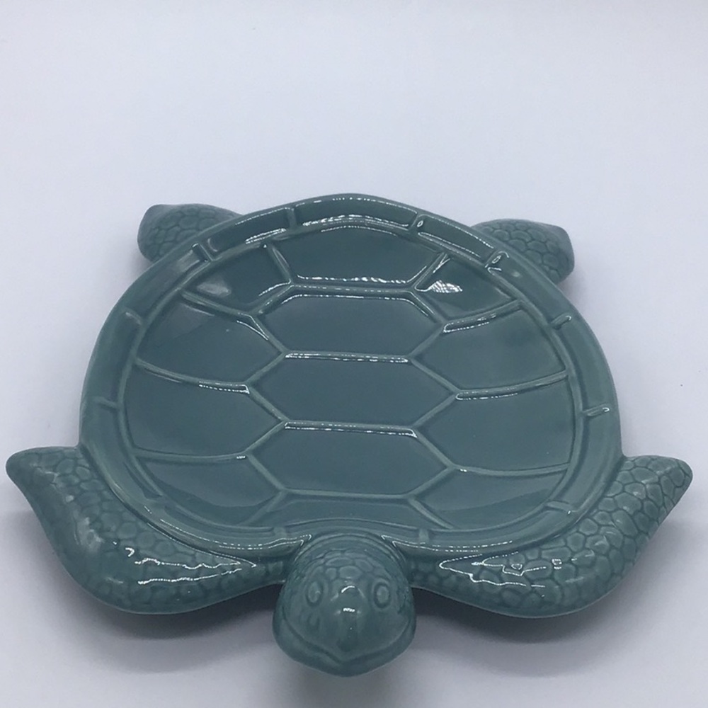 Sea Turtle Ceramic Dish/Bowl Blue Coastal Beach Seaside Decor - Picture 2 of 4